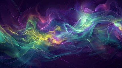Ethereal Gradient Background with Swirling Smoke and Fantasy Elements.