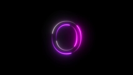 Neon Glowing Letter Illustration Background.