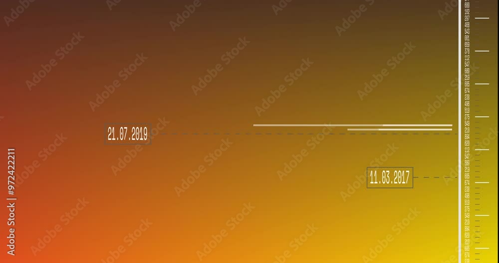 Poster animation of data processing and diagrams over green background