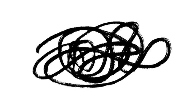 doodle or scribble animation hand drawn on white background	