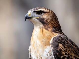 Fototapeta premium hawk isolated on metal background