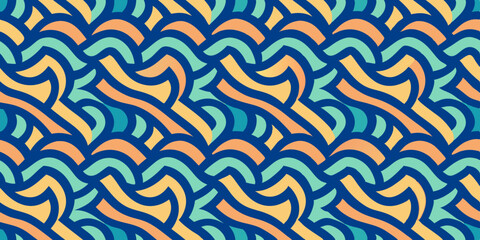 seamless pattern with waves