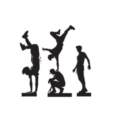 Parkour silhouette. Parkour vector design. Parkour jumping vector illustration.