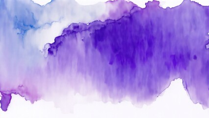 Fototapeta premium Purple and Blue Watercolor blot painting texture abstract background
