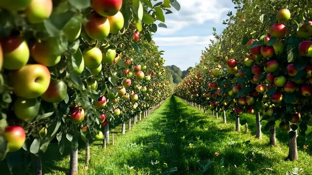 Apple Orchard Rows