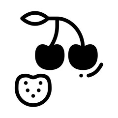 cherry icon. vector icon with glyph style