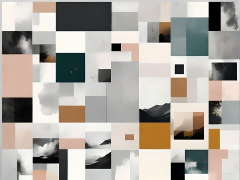 lean and customizable collage template with a modern grid layout, ideal for showcasing multiple photos or designs.