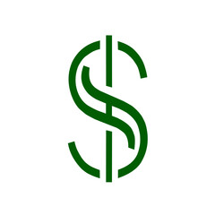 Green dollar sign icon ideal for various financial, business and economic related applications. Suitable for graphic design needs, presentations or promotional materials that require a visual represen