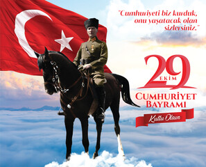Naklejka premium 29 Ekim Cumhuriyet Bayramı