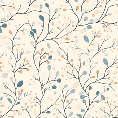 floral and leaf seamless patterns in doodle-style tile designs with graphic format.