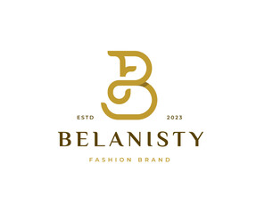 Letter B initial logo vector illustration luxury minimalist style design