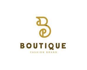 Letter B initial logo vector illustration luxury minimalist style design