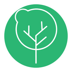 Trees Icon Logo Green