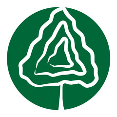 Trees Icon Logo Green