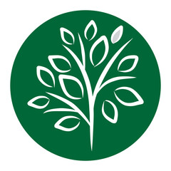 Trees Icon Logo Green