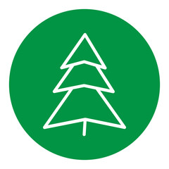 Trees Icon Logo Green