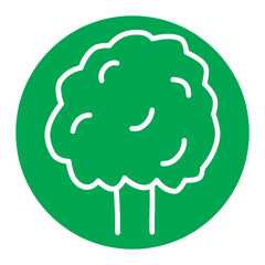 Trees Icon Logo Green