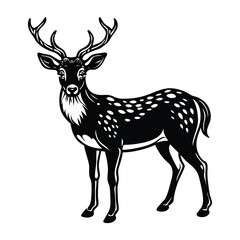 Obraz premium deer silhouette vector