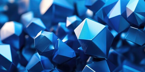 Crystal Close-up on Blue Background
