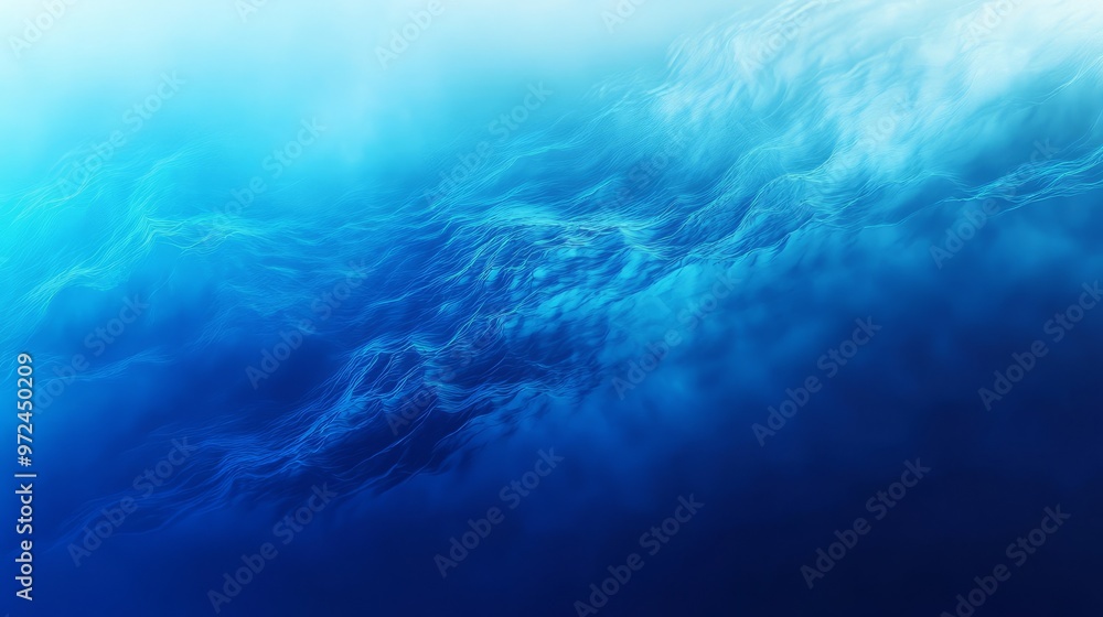 Aufkleber gradient from cool aqua to deep cobalt, with a smooth, refreshing texture that feels invigorating an