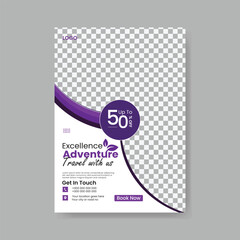 Simple and elegant travel flyer design for travel business