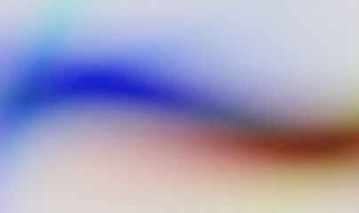 Abstract blue orange retro color grainy noisy gradient texture backdrop design. Vibrant colors wave line soft gradient grainy web banner and poster. Noise texture effect