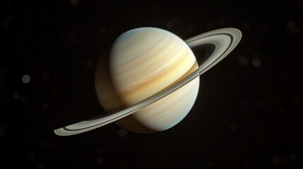 Saturn. Panoramic view of planet, stars and galaxy. Planet view from space. Space fantasy. Globe in space. Earth sphere. Sunlight with stars in space