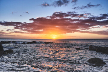 Beautiful sunset over the ocean