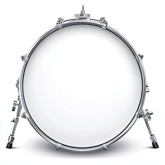 Fototapeta premium Bass drum vector isolated on white photo-realistic vector illustration