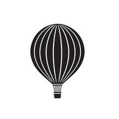 Fototapeta premium Hot air ballon vector silhouette. Hot air ballon logo, icon design. Hot air ballon illustration.