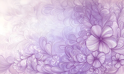 2D illustrator doodle-style floral and leaf graphics on a white background or wallpaper