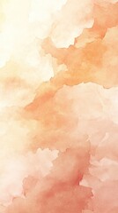 Obraz premium Warm sepia and peach abstract watercolor background - Soft ethereal cloudy wash in earthy tones, ideal for vintage romantic or autumn themed designs, packaging, invitations, and more