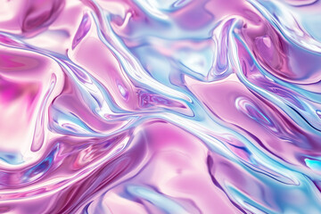 Obraz premium Abstract pink and purple wavy background for presentations. Holographic background for computer. 