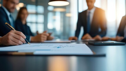 Legal team reviewing contract clauses in a boardroom, symbolizing corporate responsibility and legal compliance contract review, legal obligation, corporate duty