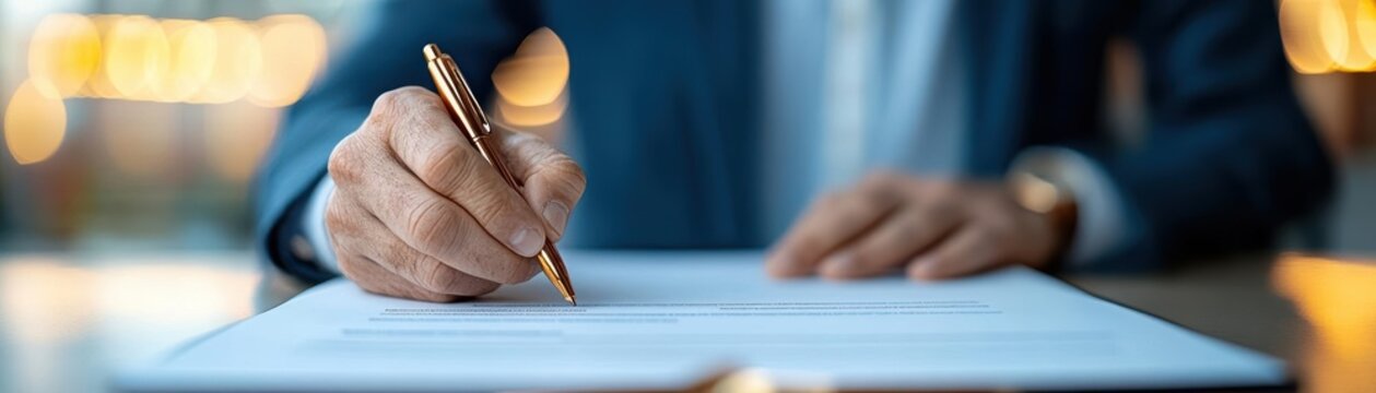 Businessperson reviewing a signed contract with a lawyer, symbolizing legal obligation and formal agreements contract responsibility, legal duty, business deal