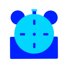 alarm clock duotone style interior furniture icon for illustratior and graphic design