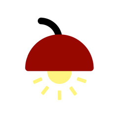 living room lamp flat style