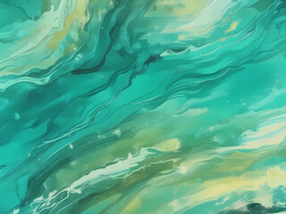 Obraz premium Abstract teal background. Blurred turquoise water backdrop. Vector illustration for your graphic design, banner, summer or aqua poster