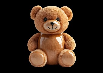 Obraz premium a brown teddy bear on a black background