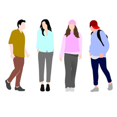 Obraz premium set of people