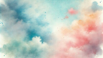 カラフルで幻想的な水彩画