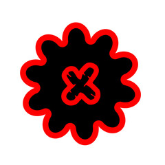 cancel button icon for illustrator and graphic design