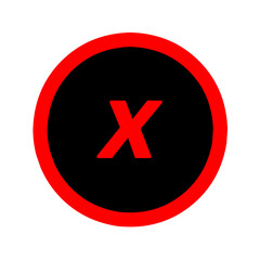 cancel button icon for illustrator and graphic design