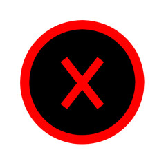 Fototapeta premium cancel button icon for illustrator and graphic design