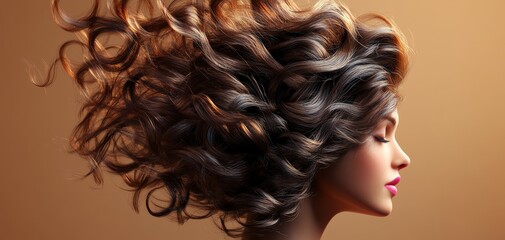 Fototapeta premium realistic hair 3D