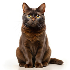 Obraz premium York Chocolate cat with white background