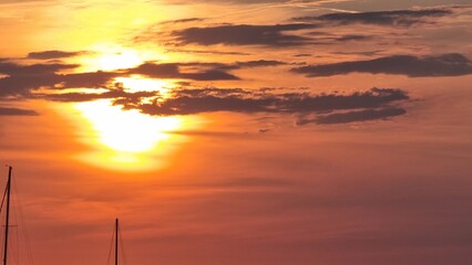 sunset in monolithi beach preveza city greece longest beach in europe