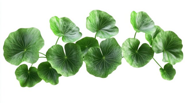 Gotu kola clipart, element, 3D illustration, realistic, isolated on white background