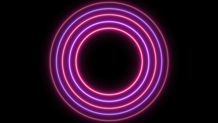 Neon Glow Radio Wave Illustration Background.