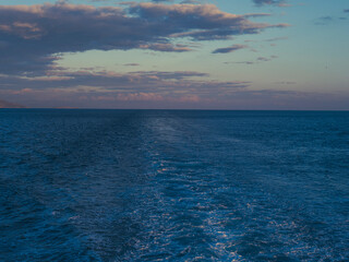 sunset on the sea